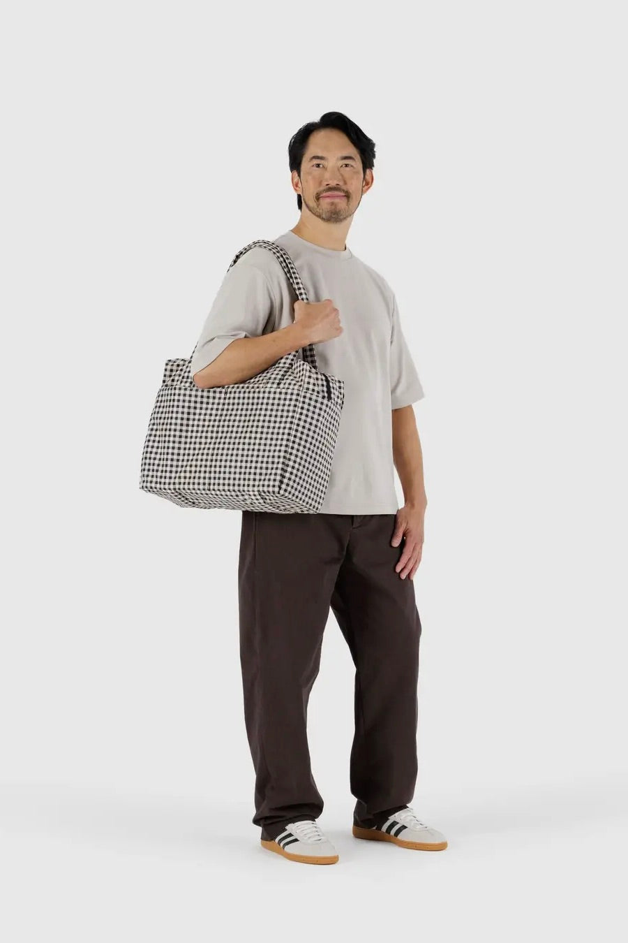 Baggu Small Cloud Carryon / Black & White Gingham