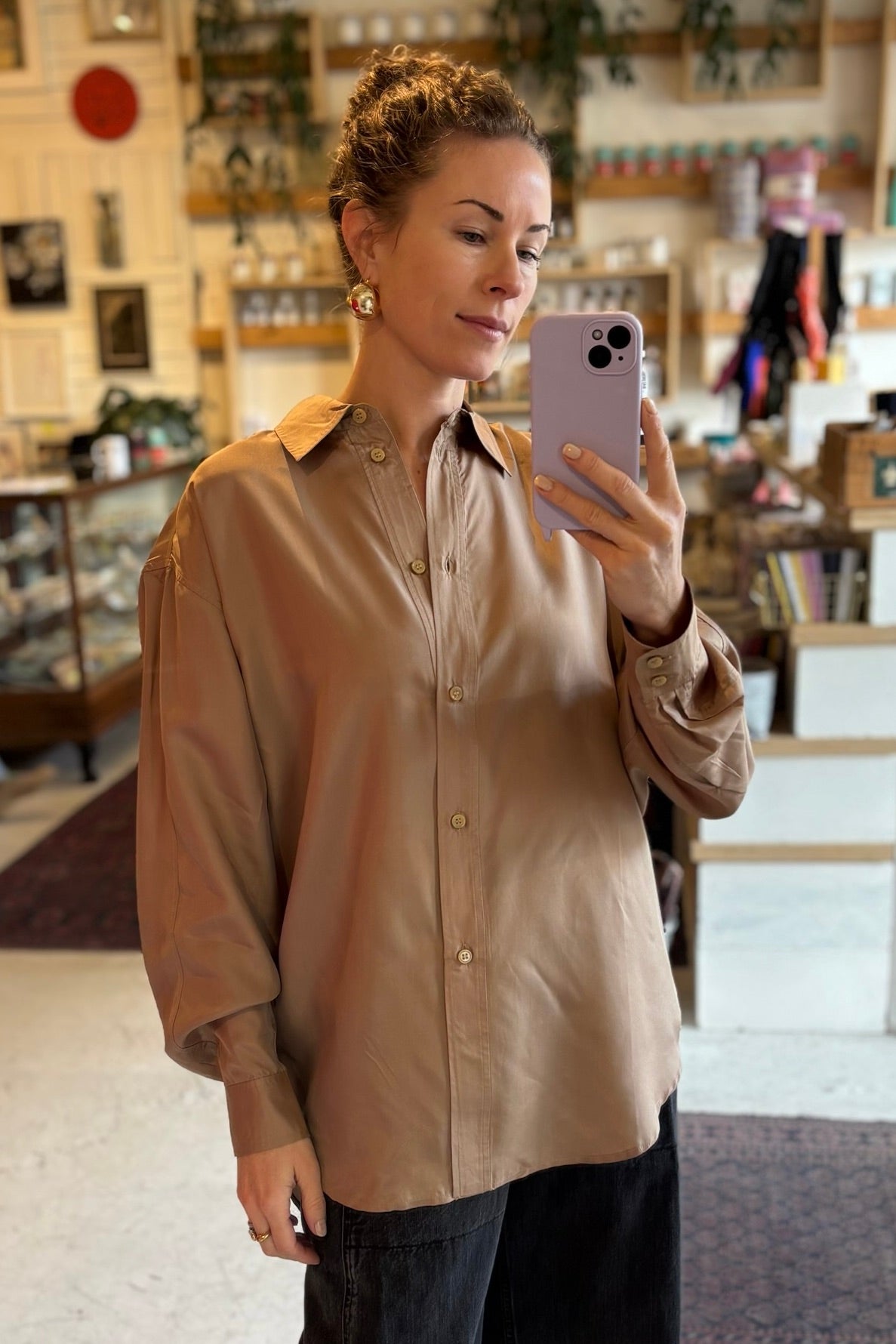 Risa Top / Khaki Habotai