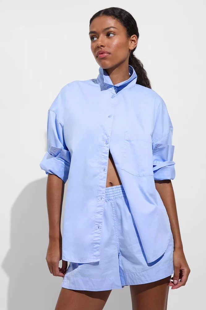 Left on Friday Port Button Down / Blue Skies