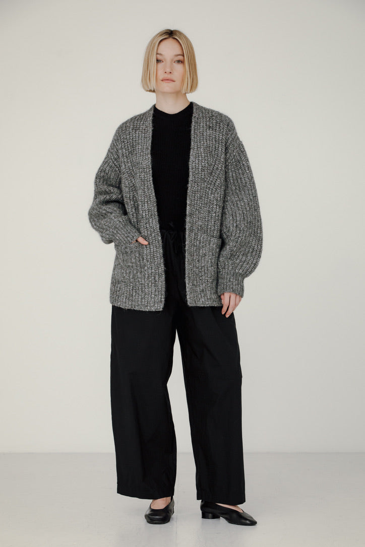 Bare Knitwear Marine Cardigan / Granite