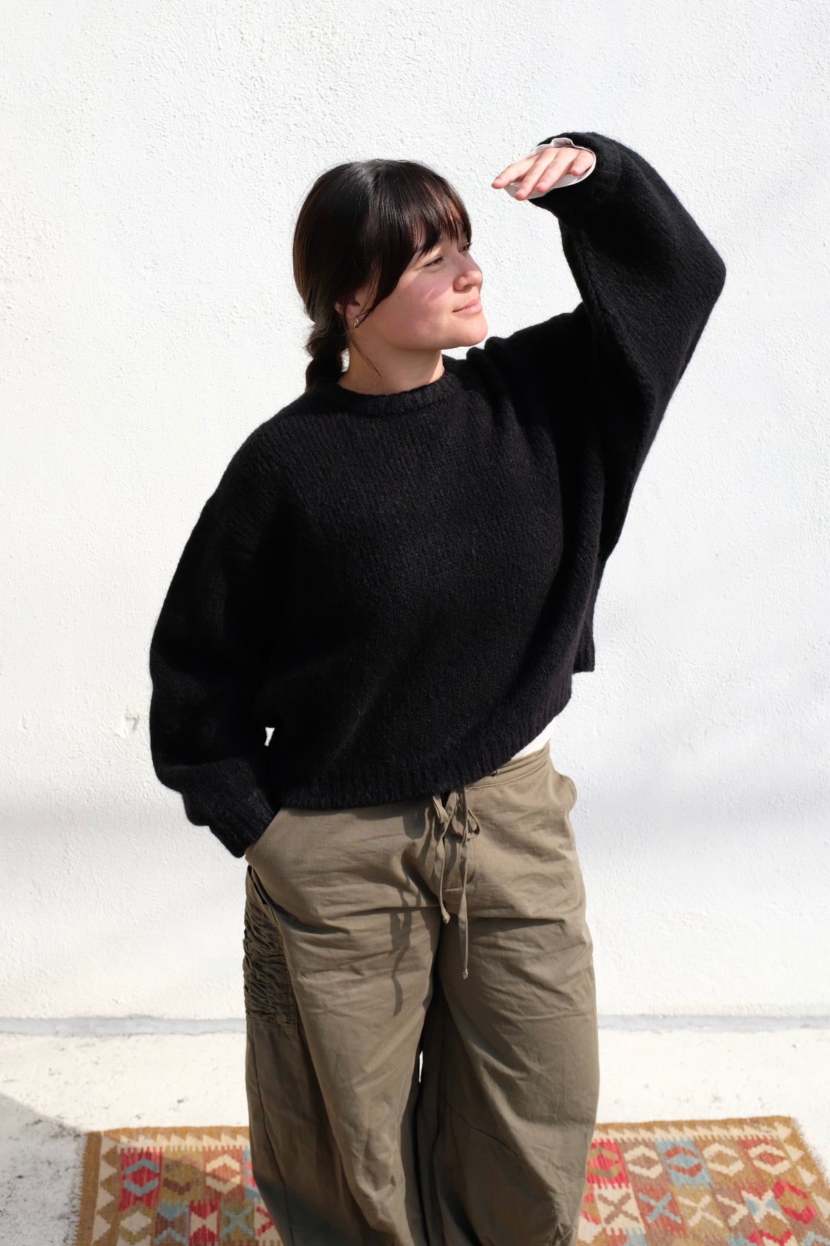 Supreme Alpaca Balloon Sleeve Sweater / Black