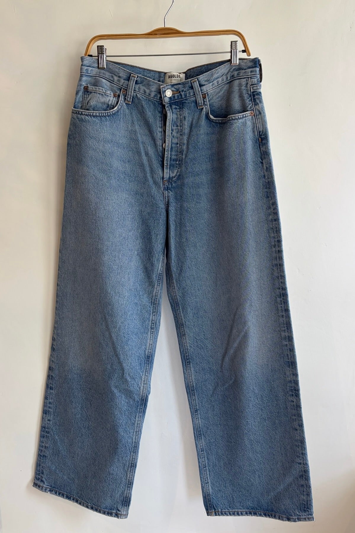 Pre-Loved / Agolde Low Slung Baggy Jean / Light / Size 28