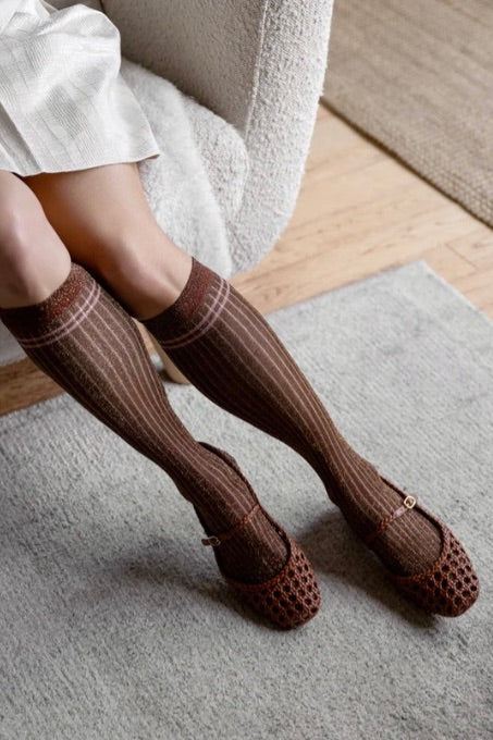 Shimmer Socks / Rich Bronze
