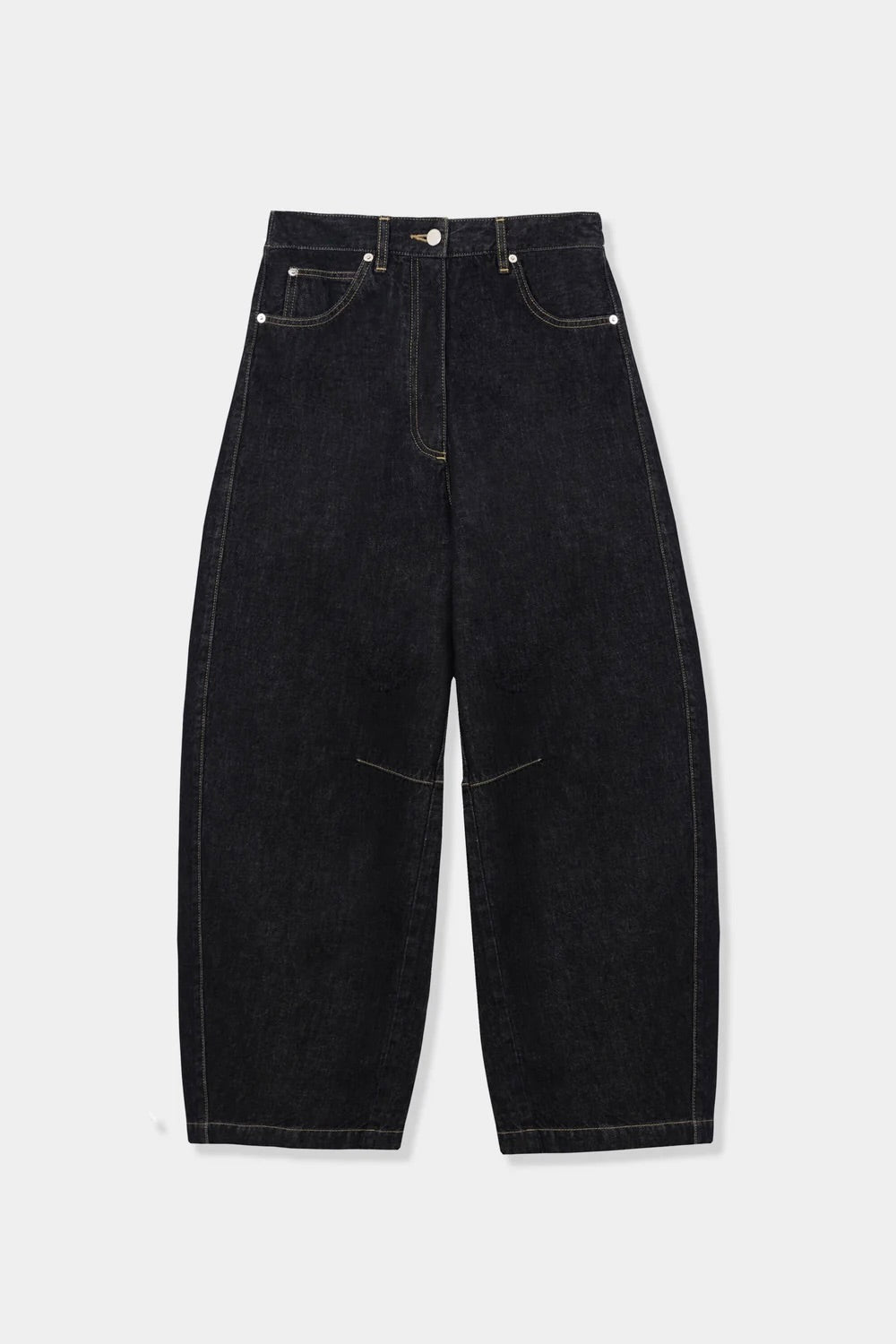 Cordera Curved Baggy Jeans / Black