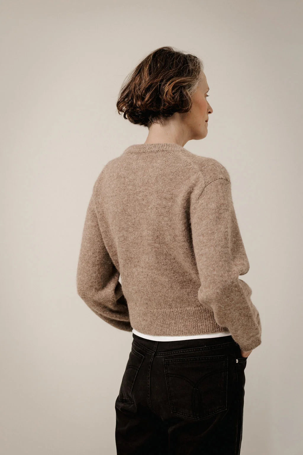 Baby Alpaca Crewneck / Dark Fawn