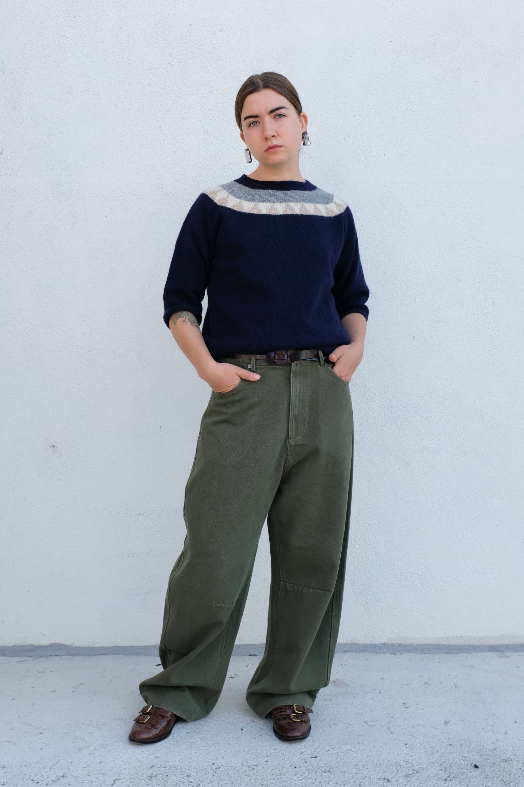 La Fetiche Otta Fairisle Sweater / Navy
