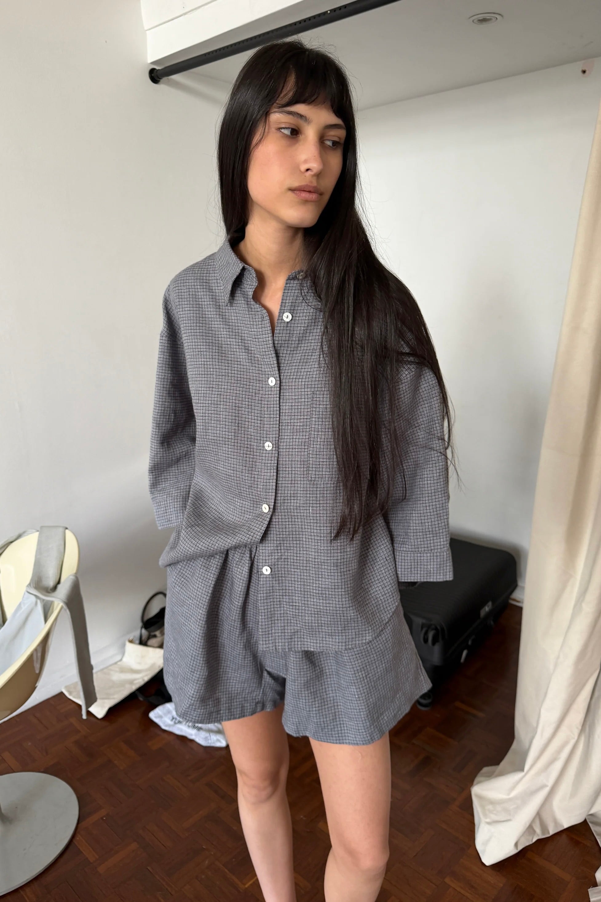 Deiji 03 Set / Indigo Check