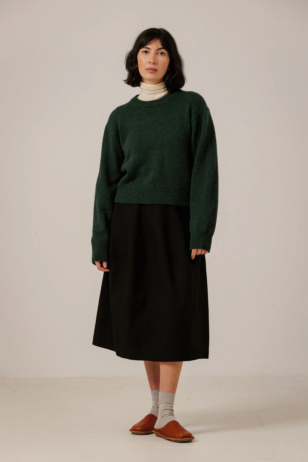 Baby Alpaca Crewneck / Emerald
