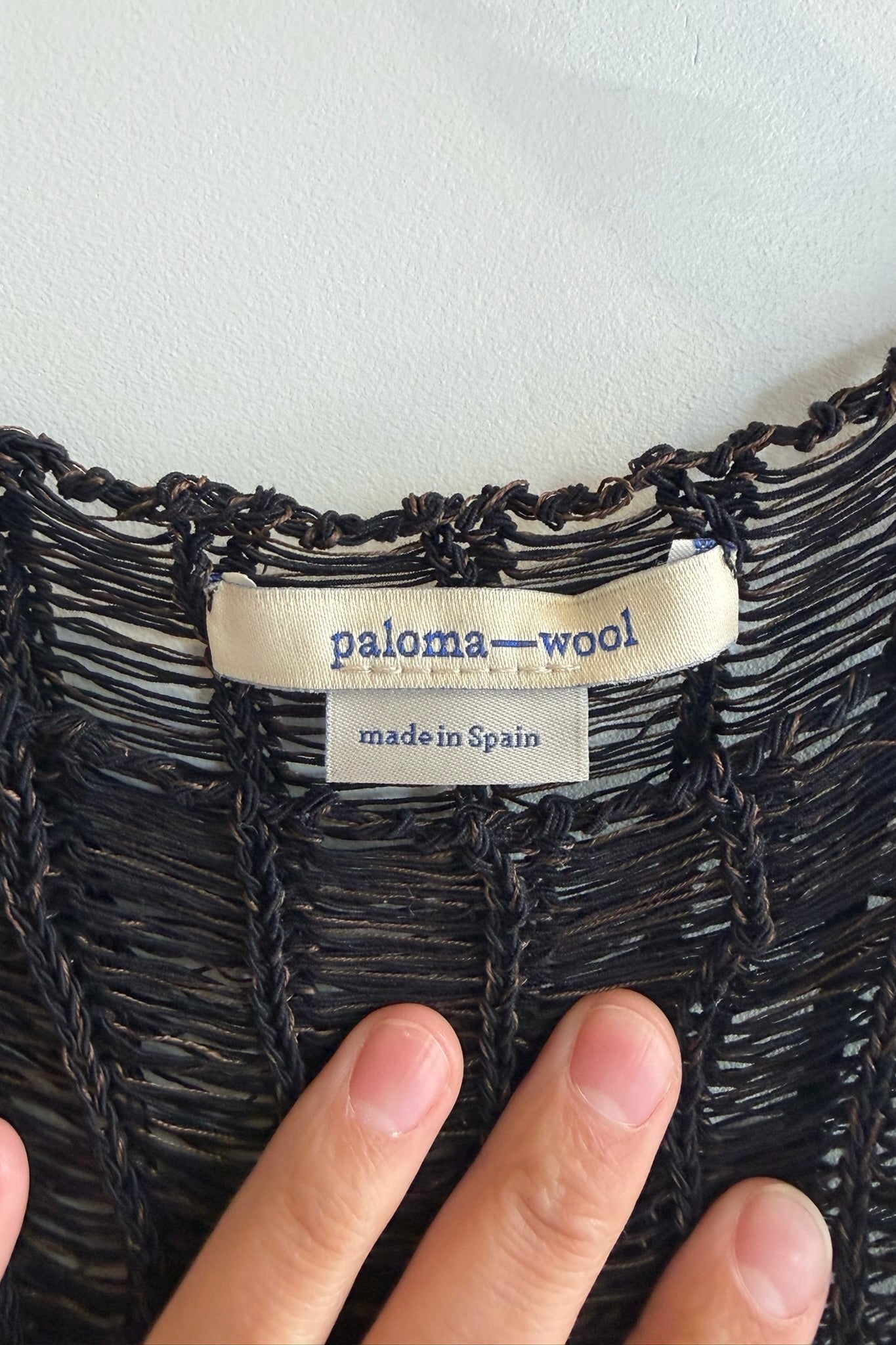 Pre-Loved Paloma Wool Knit Tank / Black &amp; Brown / Size M