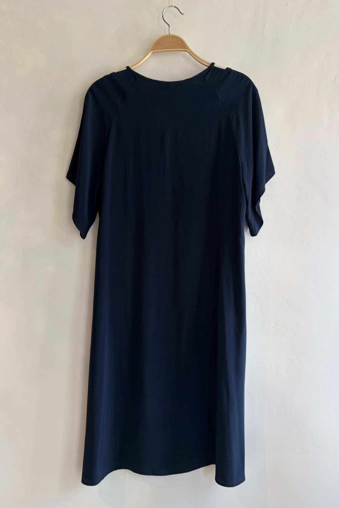 Pre-Loved / Tucker Silk Dress / Navy / Size M