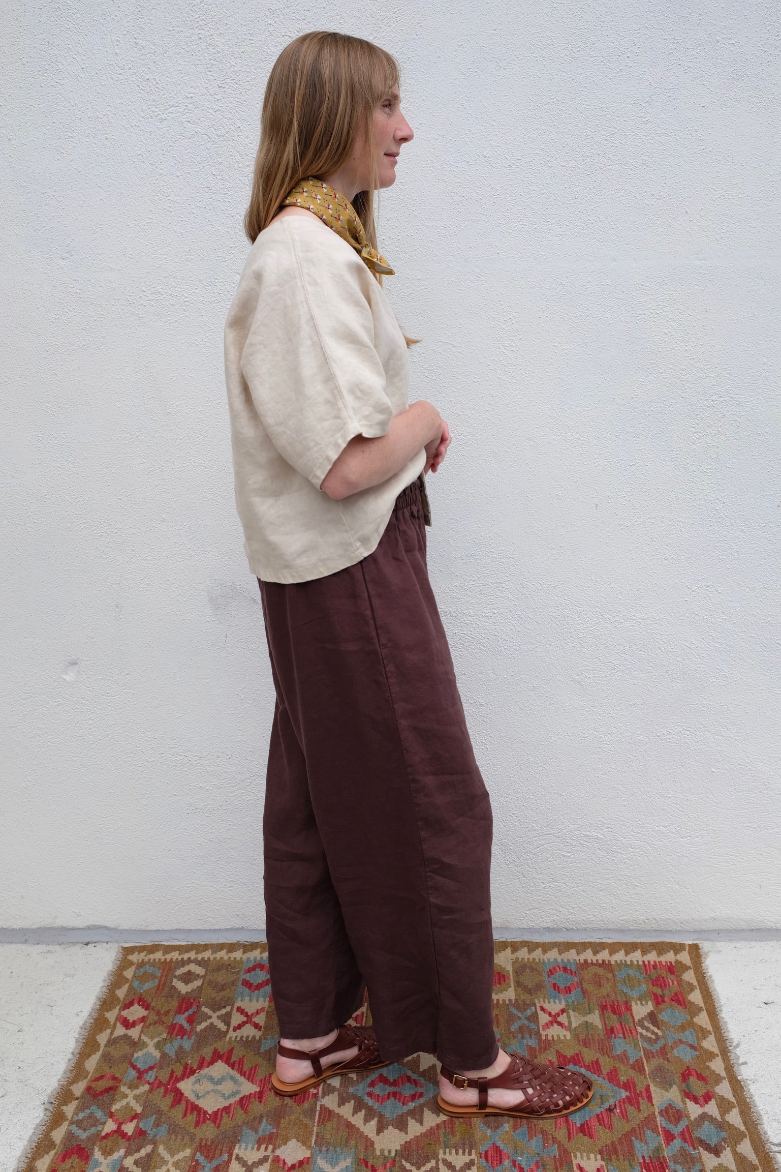 Moss Grey Nora Trouser / Espresso