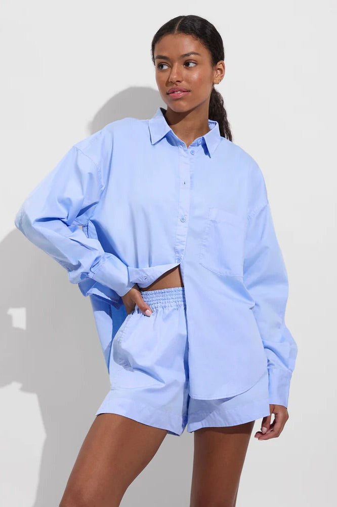 Left on Friday Port Button Down / Blue Skies