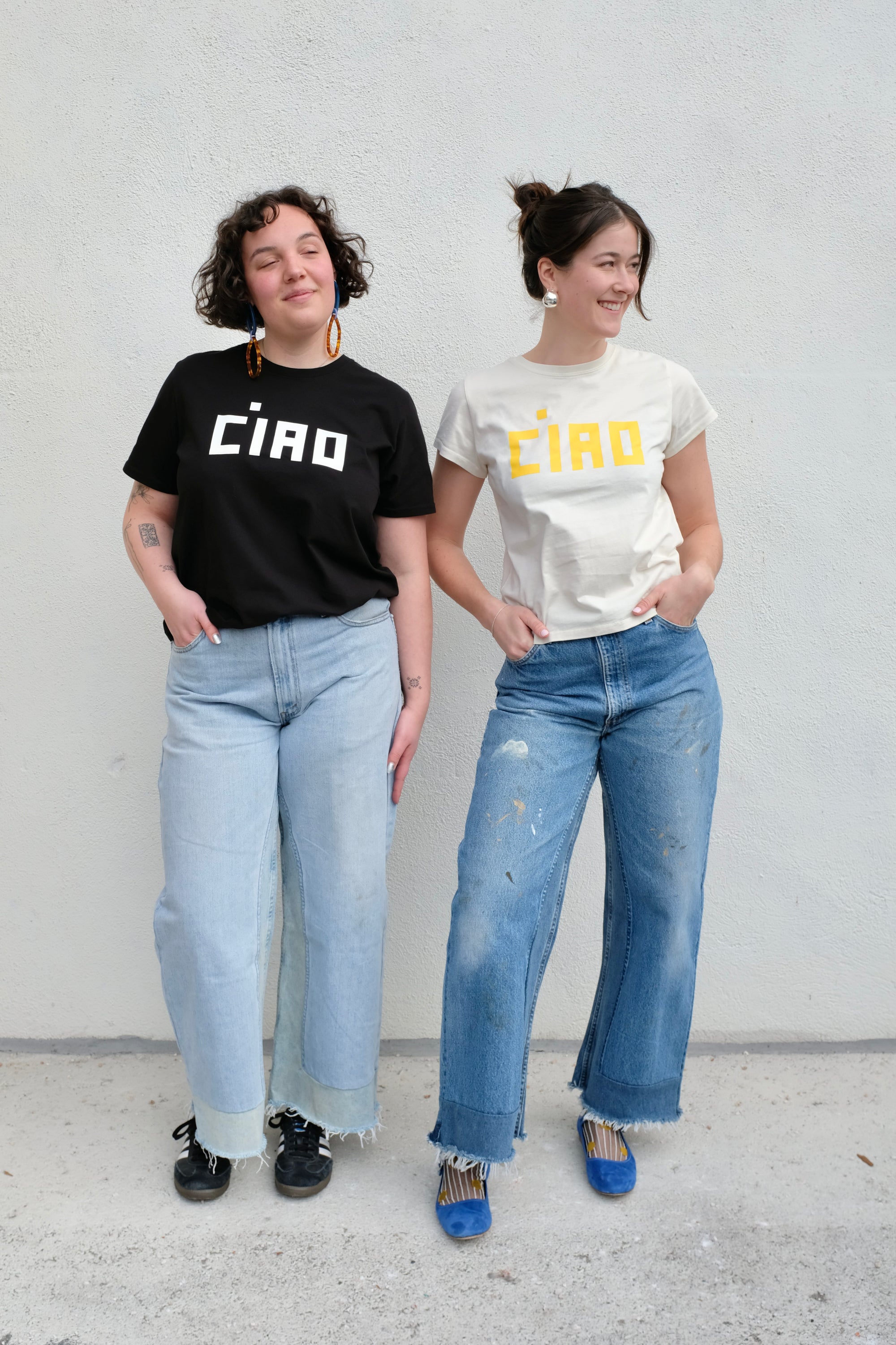 Clare V. Classic Tee / Cream + Marigold CIAO