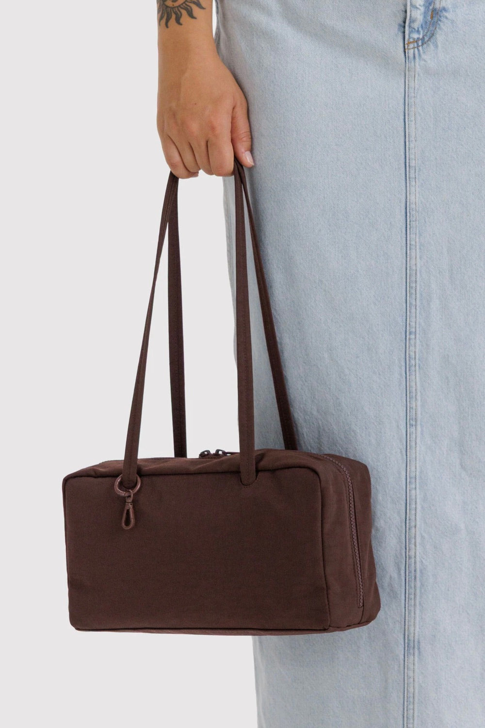 Baggu Nylon Bowler Bag / Coffee