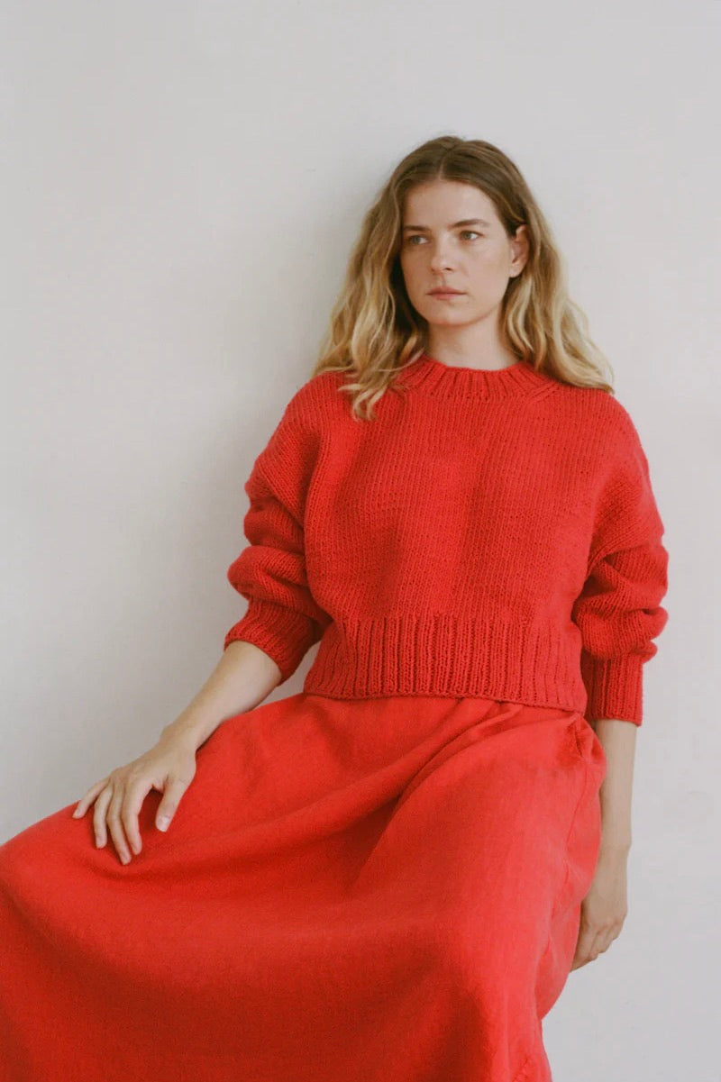 Shaina Mote Classic Crewneck / Rouge