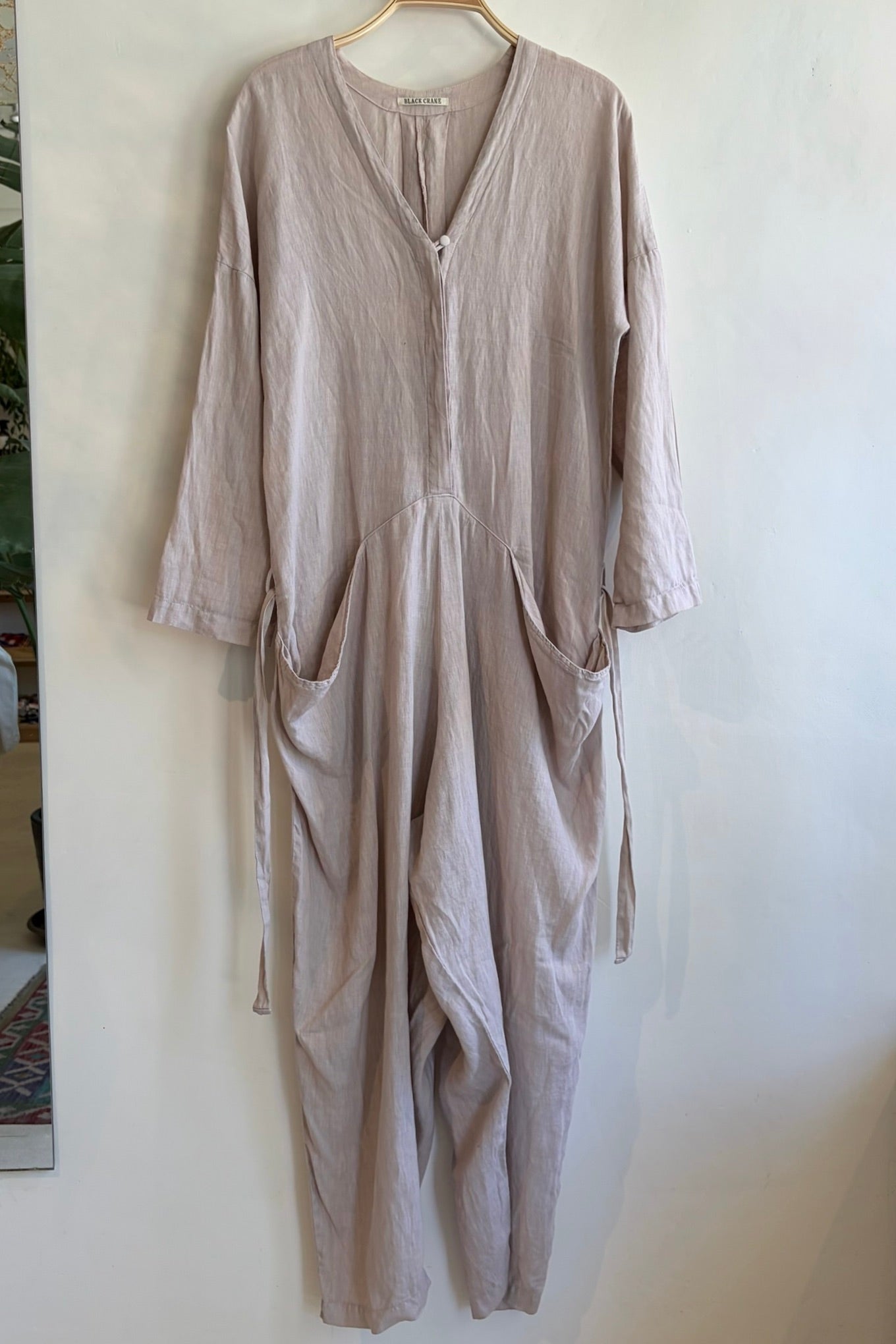 Pre-Loved / Black Crane Painter Jumpsuit / Sand / Size M