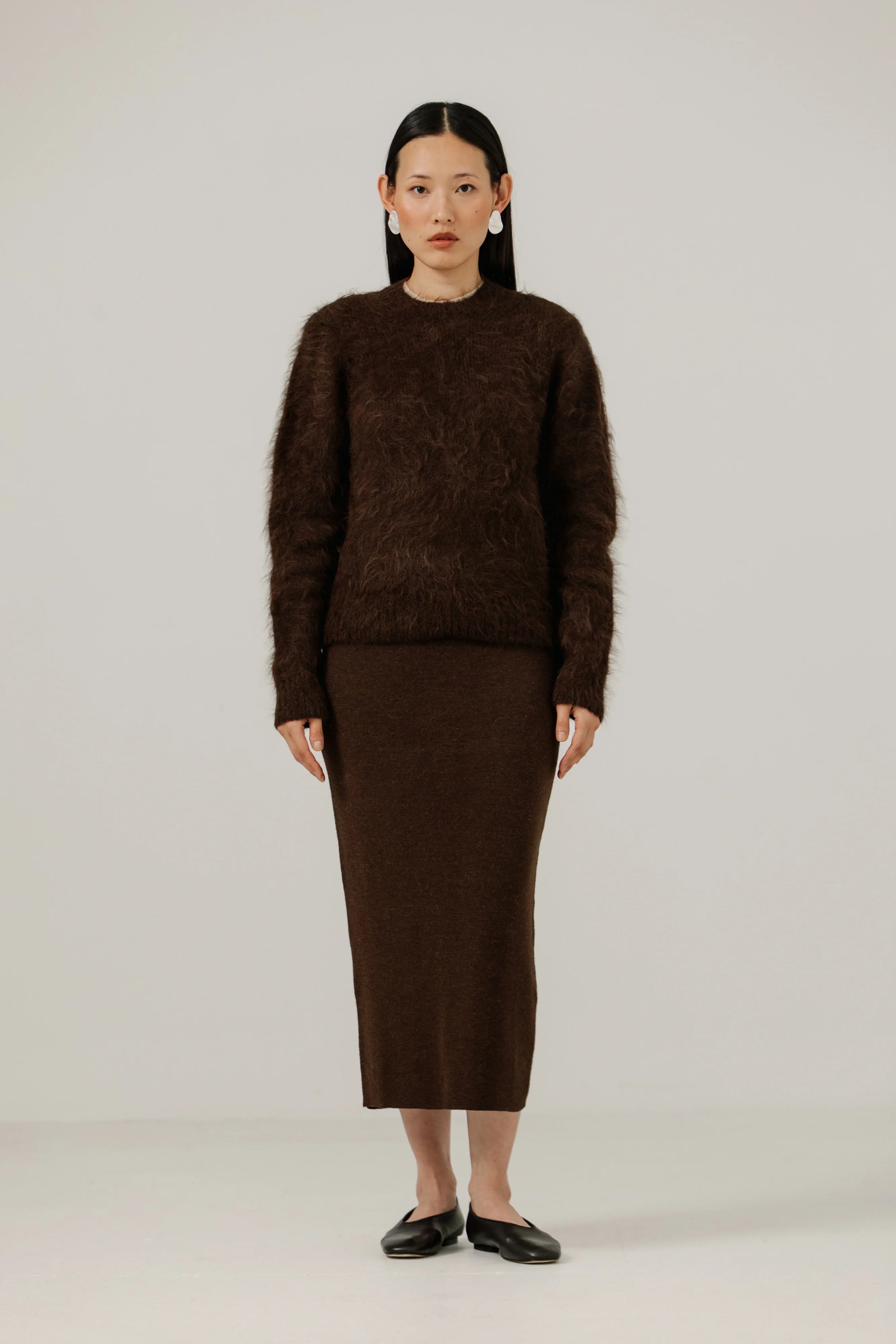 Bare Knitwear Suri Alpaca Crewneck / Molasses