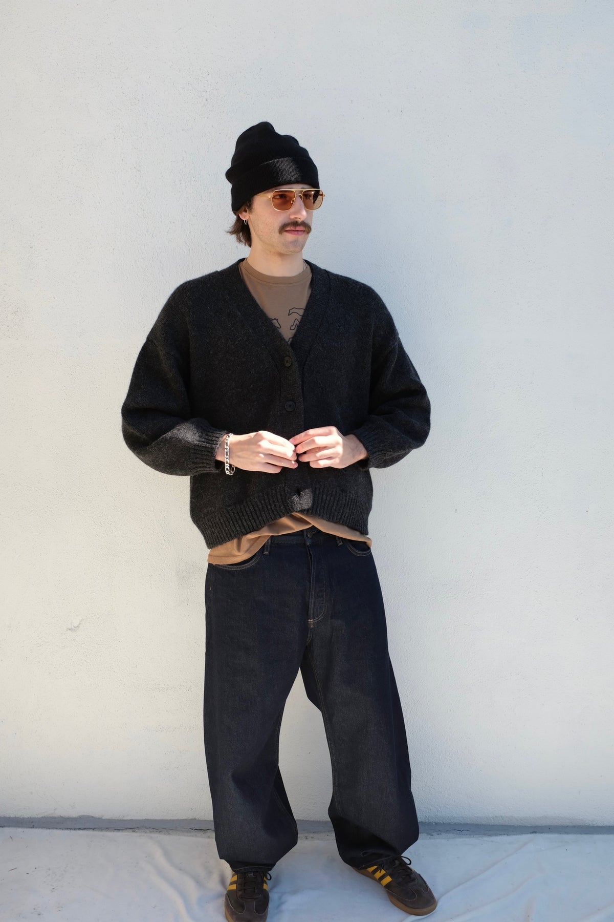 Oversized Alpaca Cardigan / Basalt