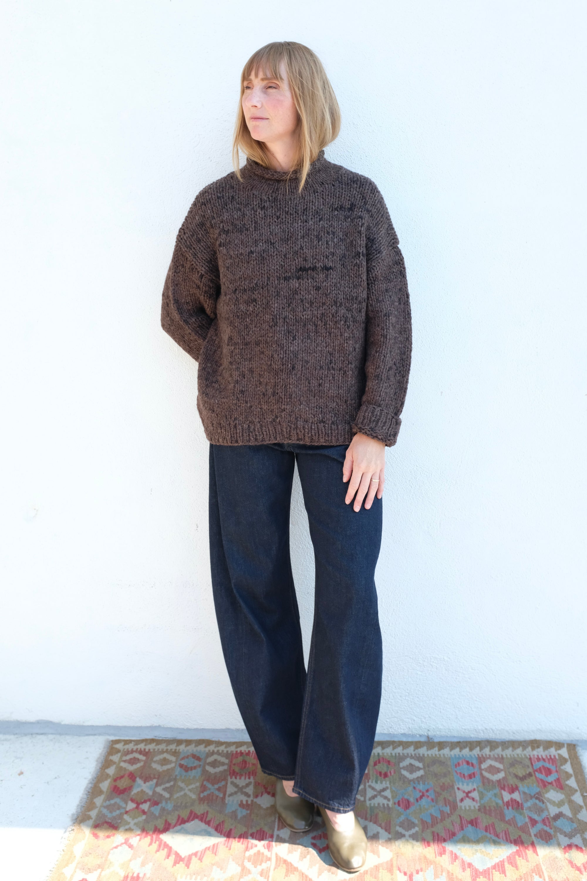 Lauren Manoogian Handknit Paint Rollneck / Black