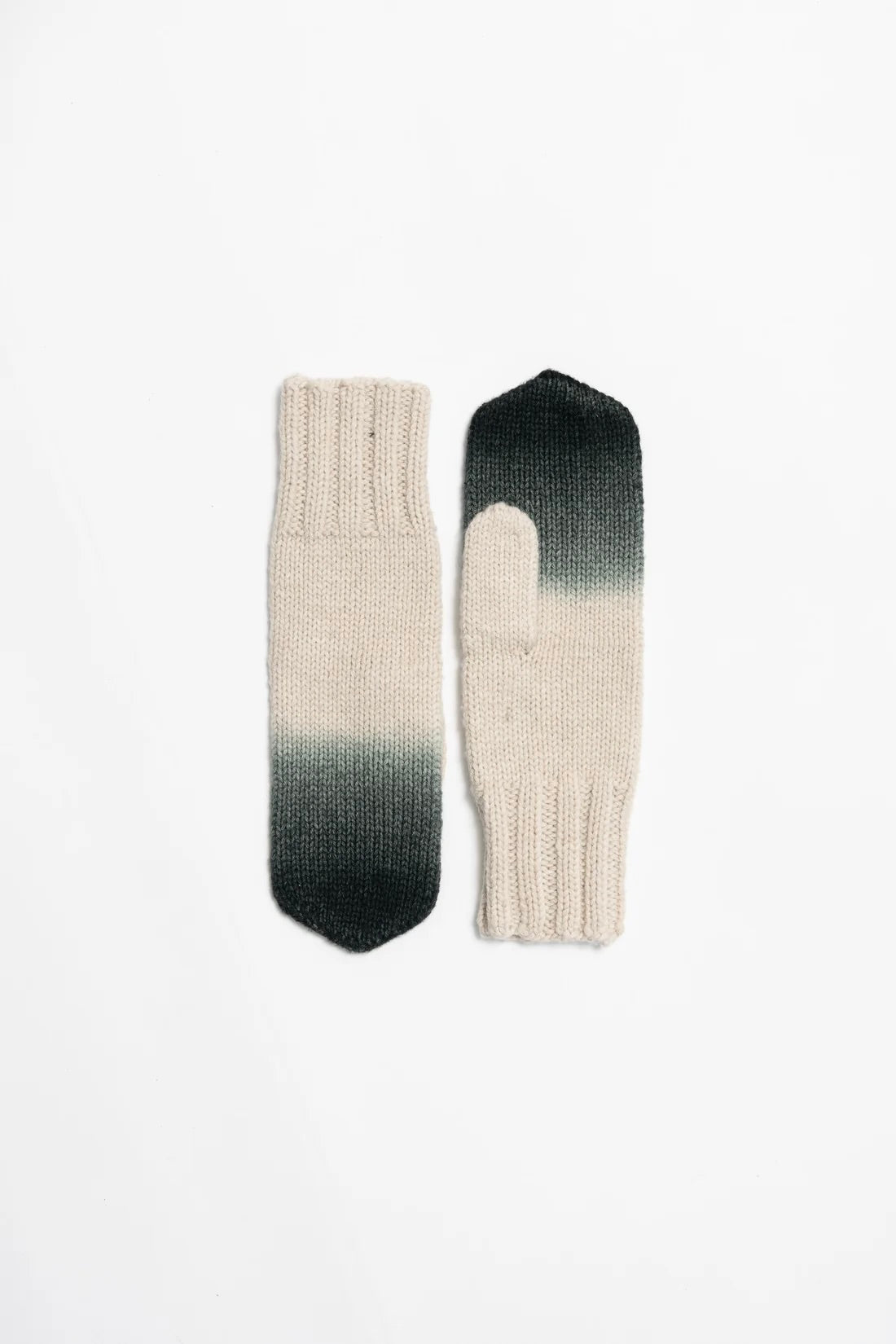 Dinadi Merino Handknit Fade Mittens / Peacock