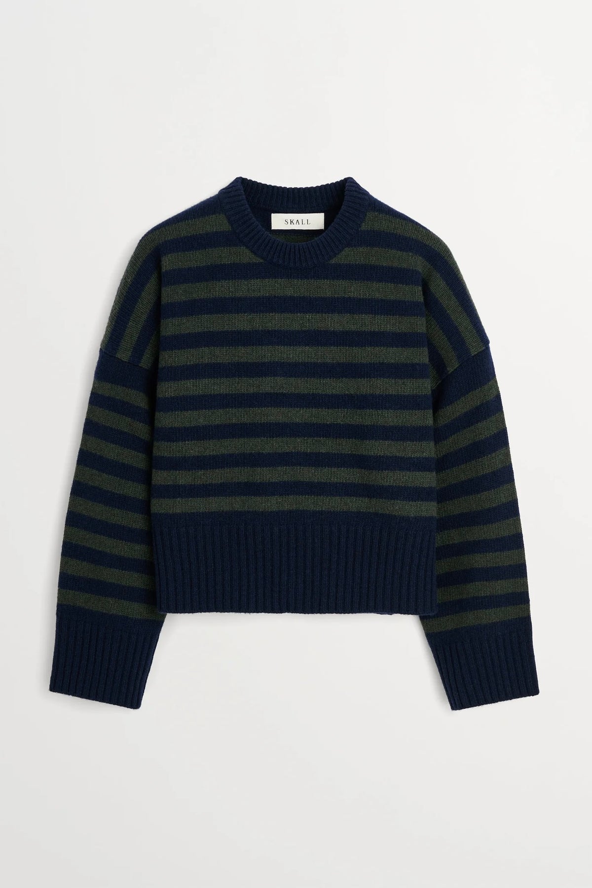 Campa Jumper / Navy + Green Stripe