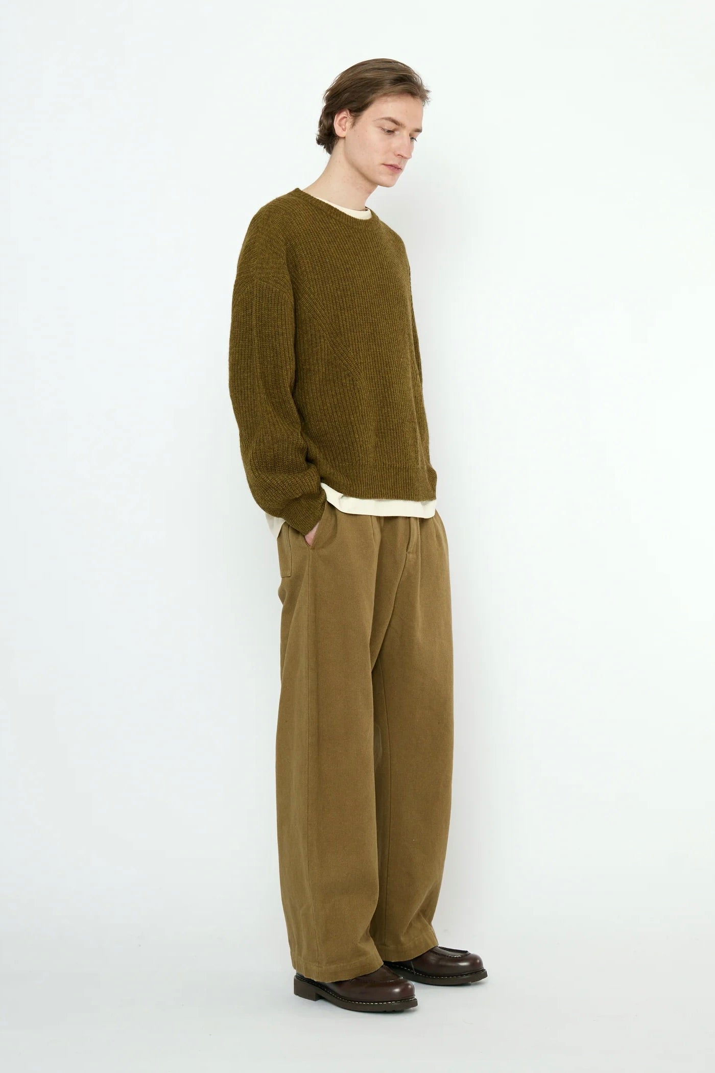 7115 by Szeki Signature Poet Sleeves Sweater Yak / Kelp