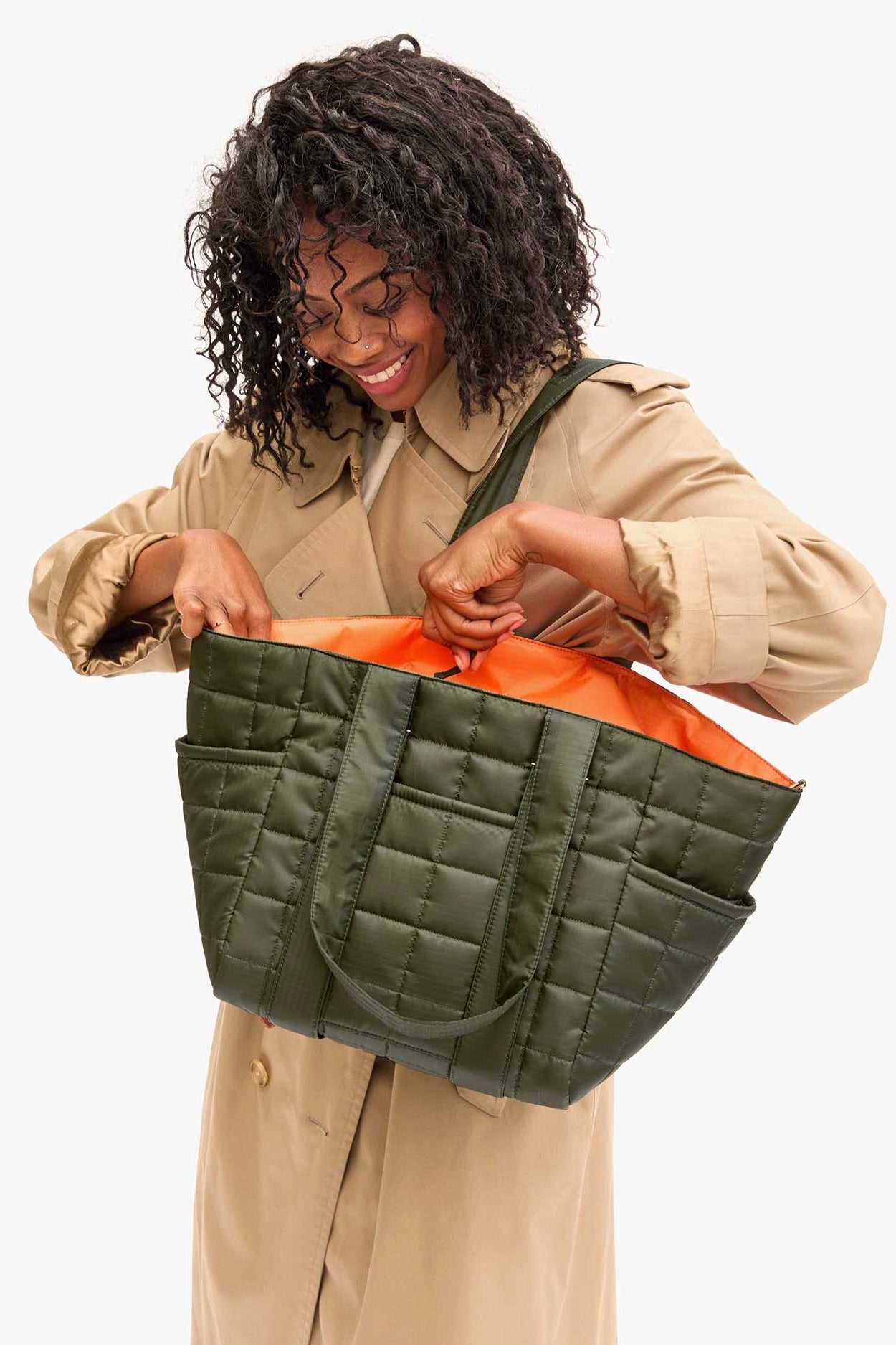 Le Box Tote Sportif / Army Quilted