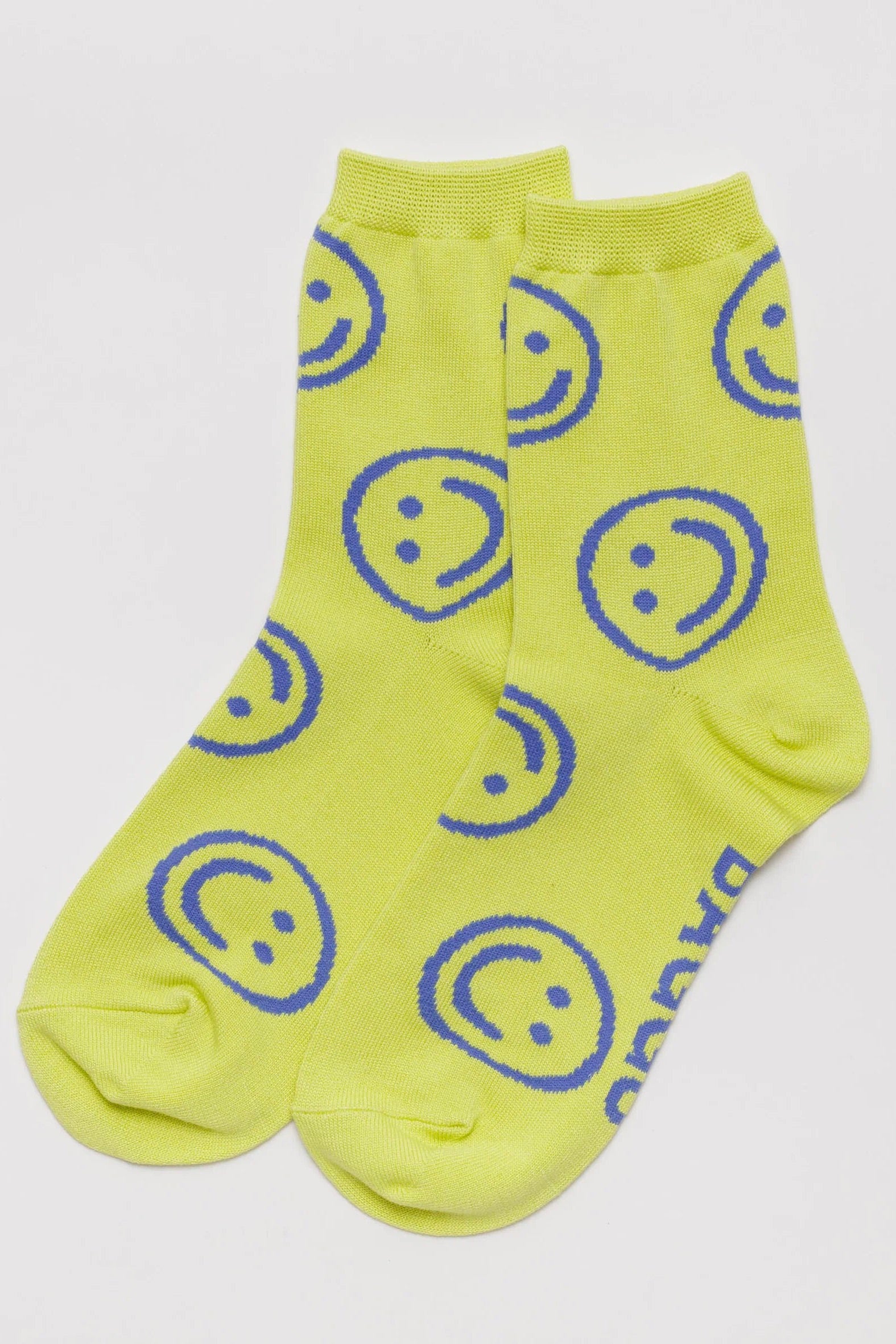 Baggu Crew Sock / Citron Happy