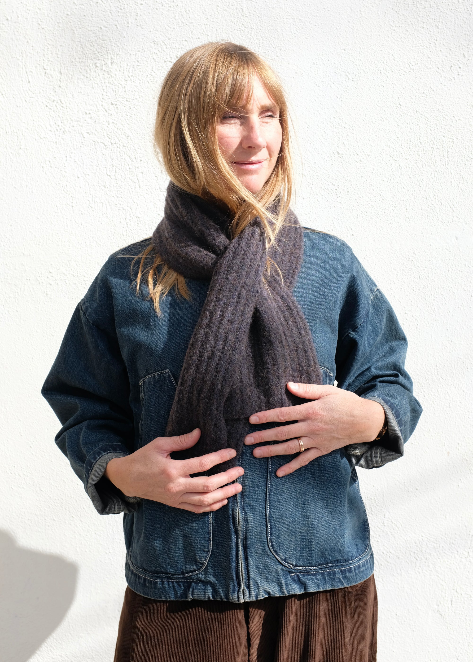 7115 By Szeki Cross Scarf / Dark Plum