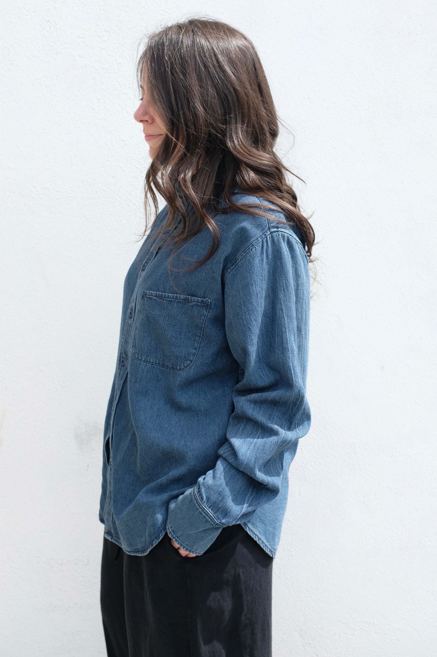 Jungmaven Summer Denim Catalina Shirt / Medium Indigo
