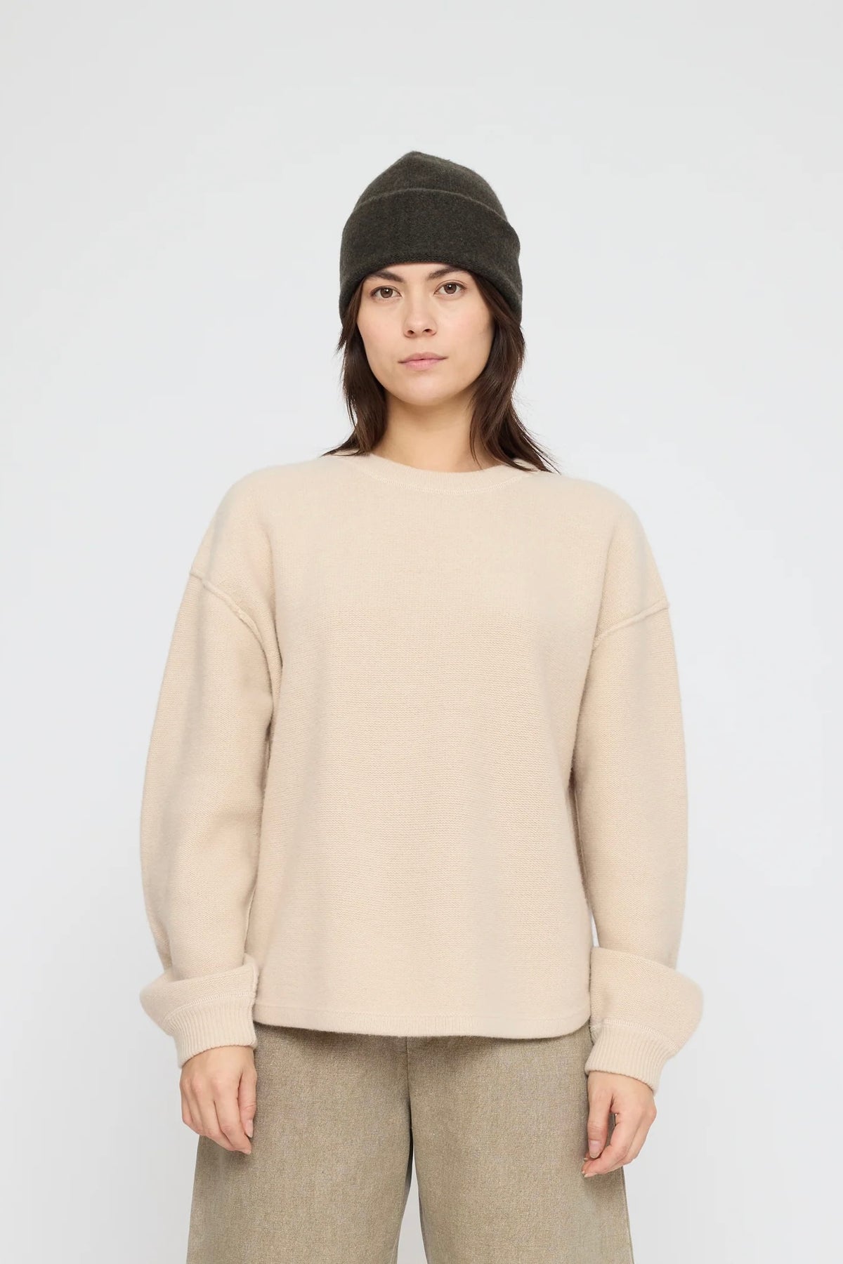 7115 by Szeki Merino Beanie / Olive Brown