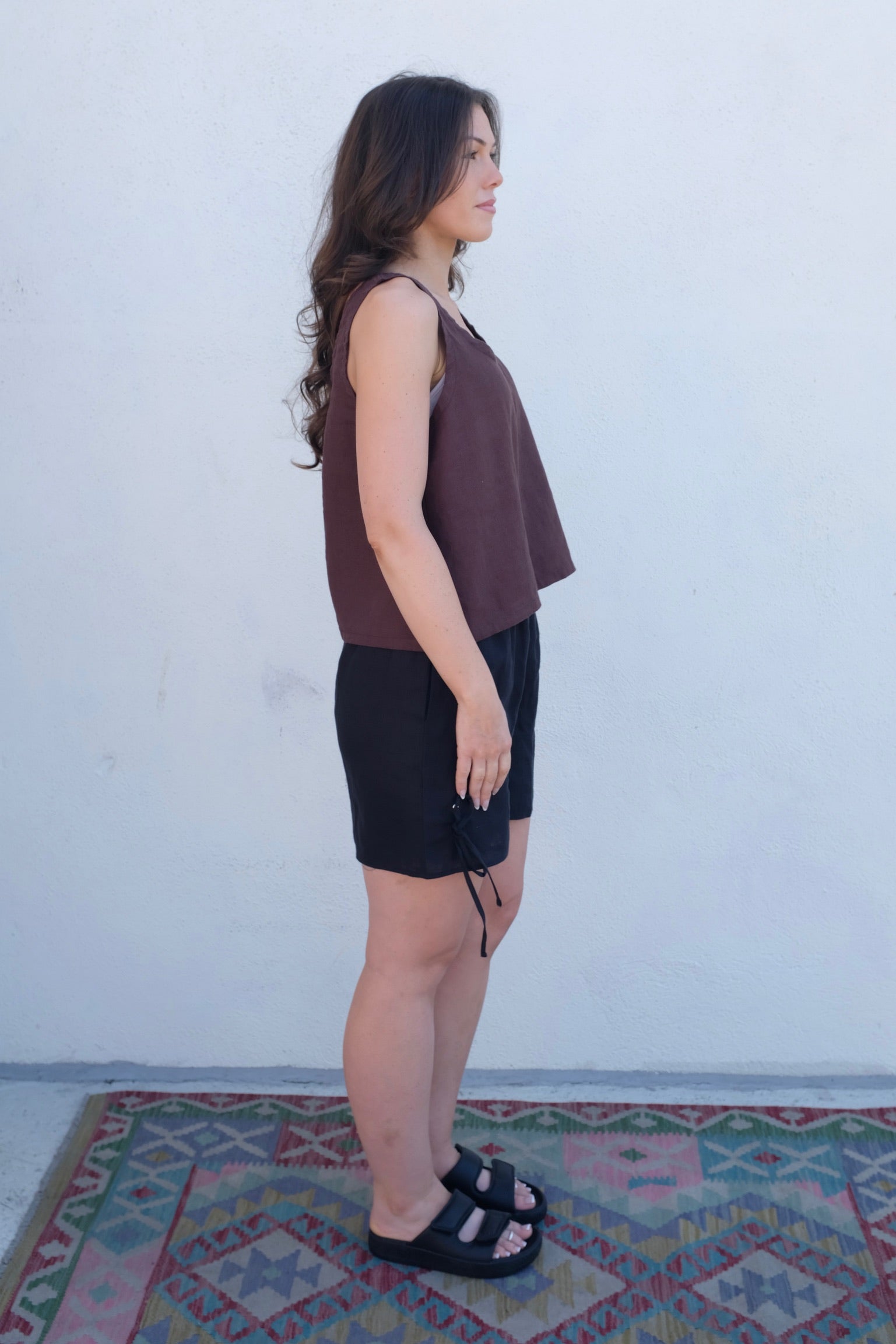 Moss Grey Eleanor Tank / Espresso