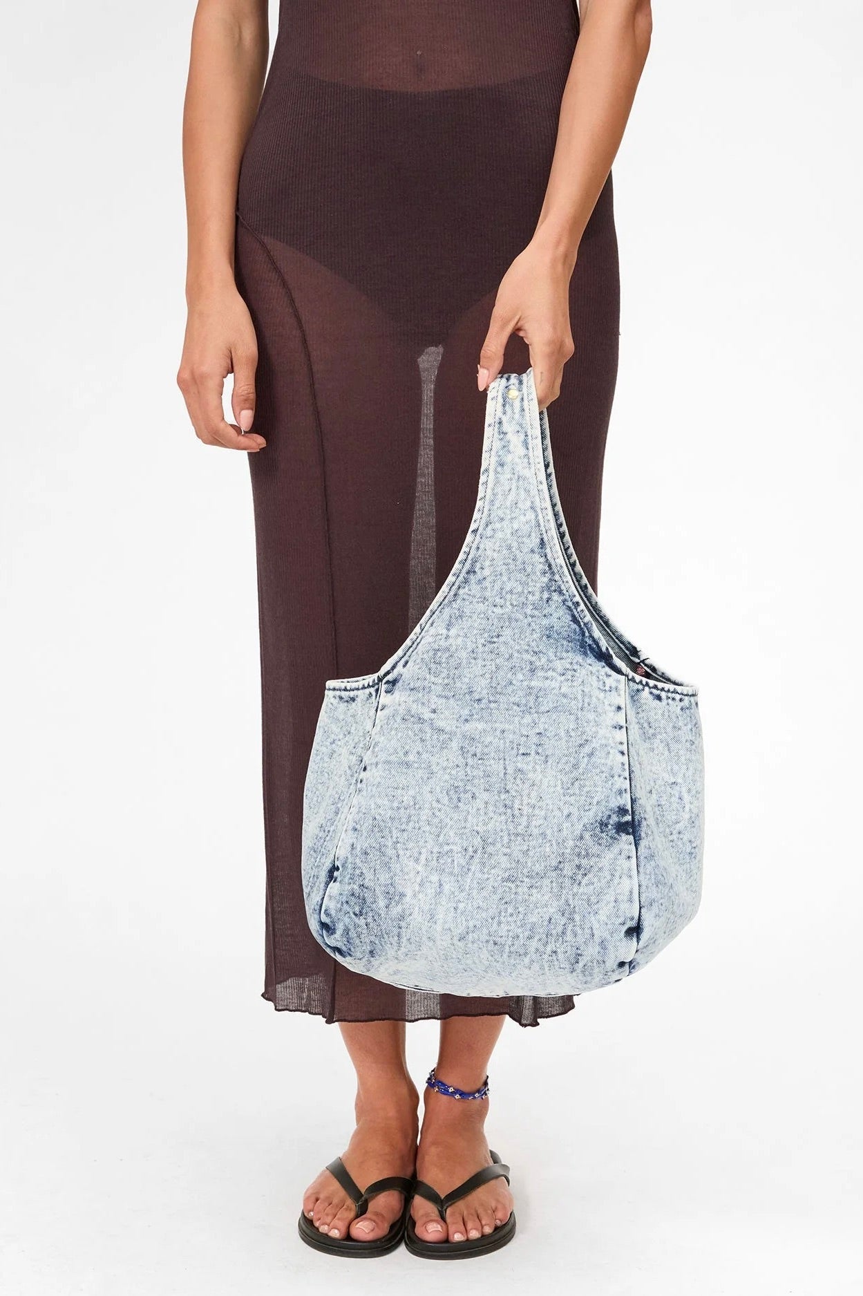 Clare V. Bando / Acid Wash Denim