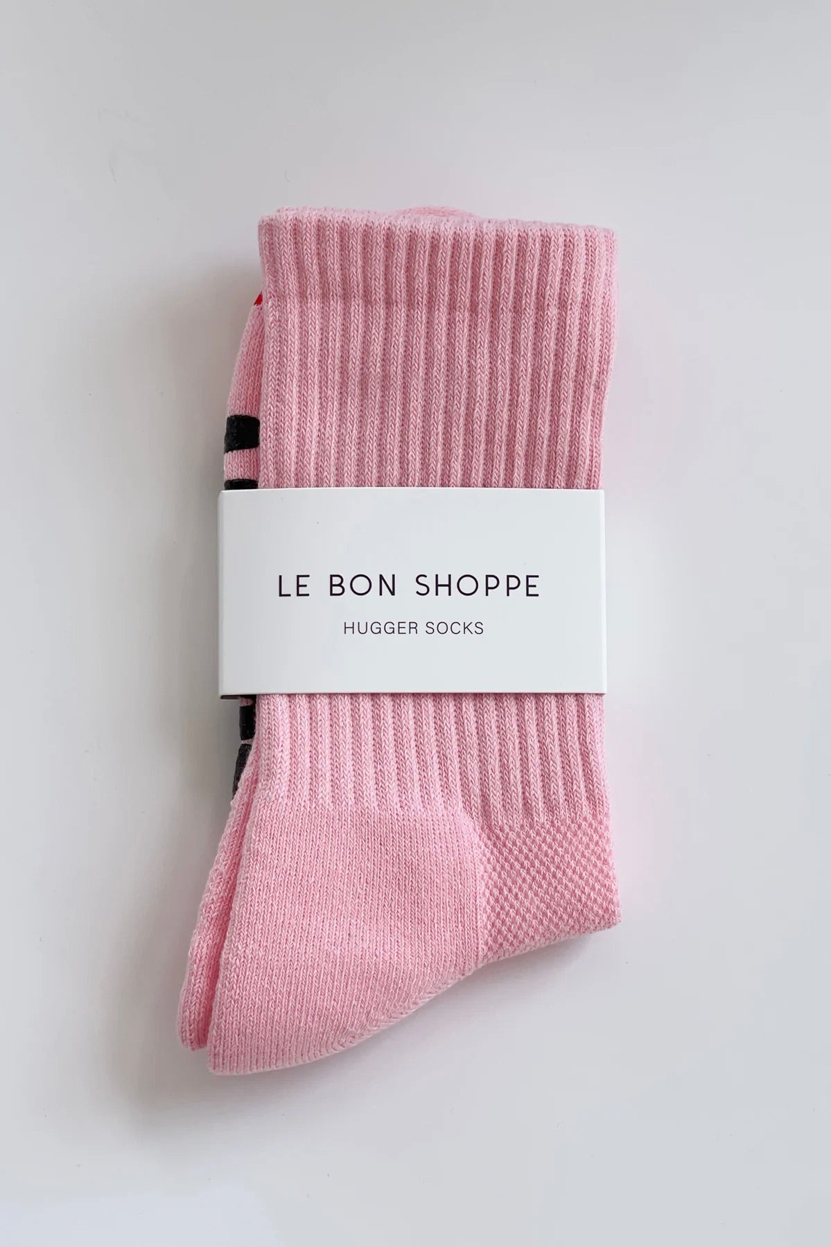 Le Bon Shoppe Hugger Socks / Pink Black