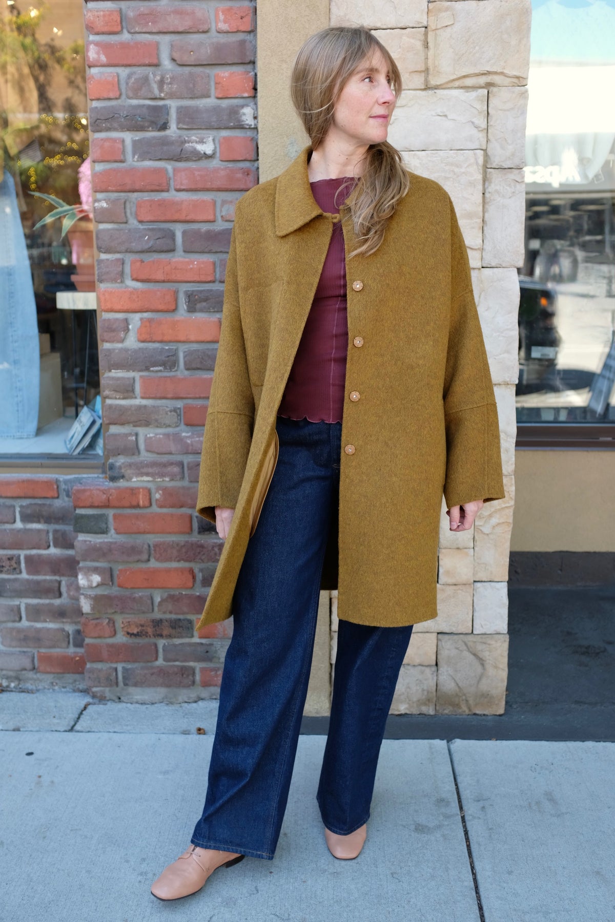 Rachel Comey Double Loft Wool Field Coat / Gold
