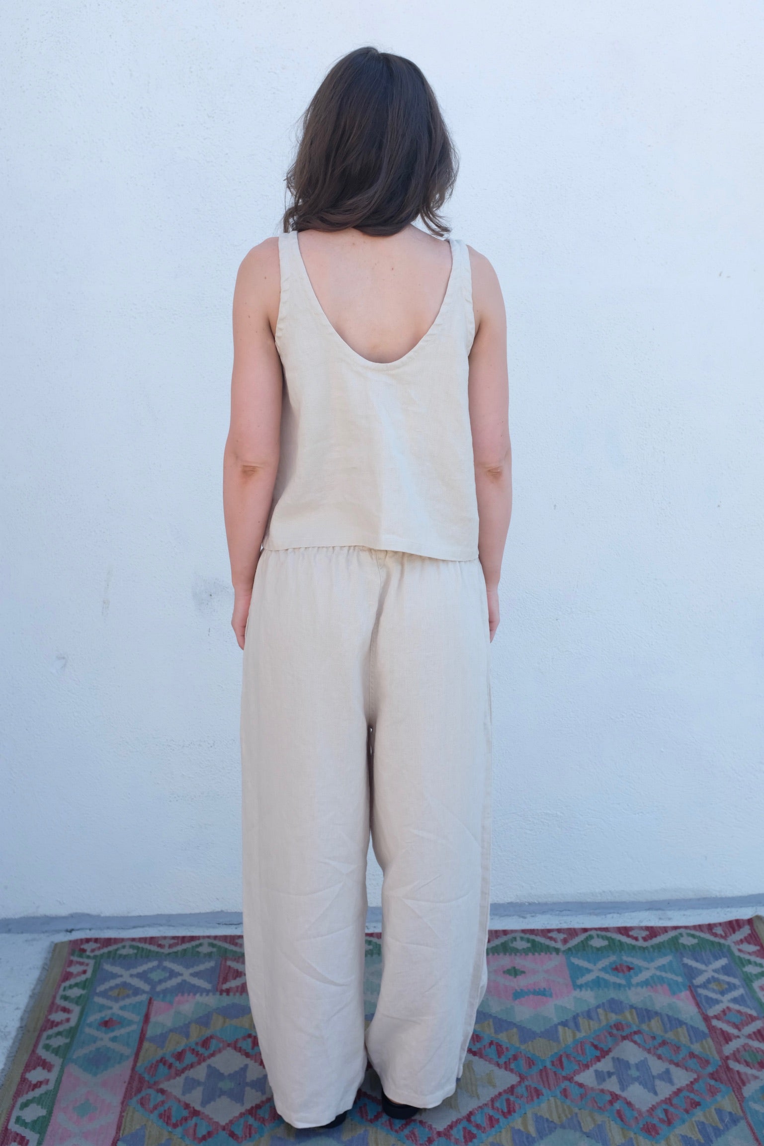 Moss Grey Nora Trouser / Chalk