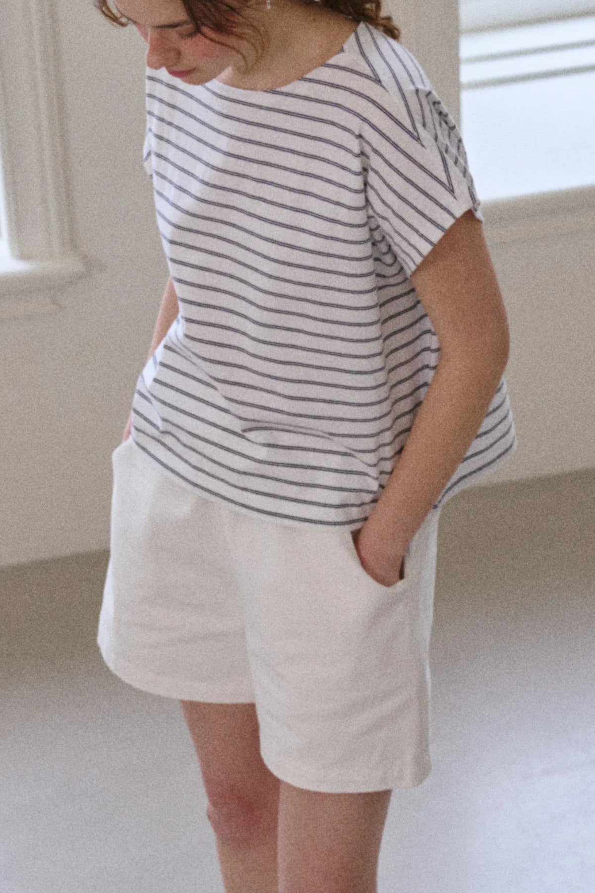 Le Bon Shoppe Chérie Tee / White+Navy