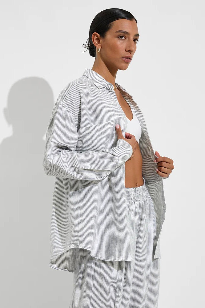 Left on Friday Getaway Button Down / Varsity Coconut
