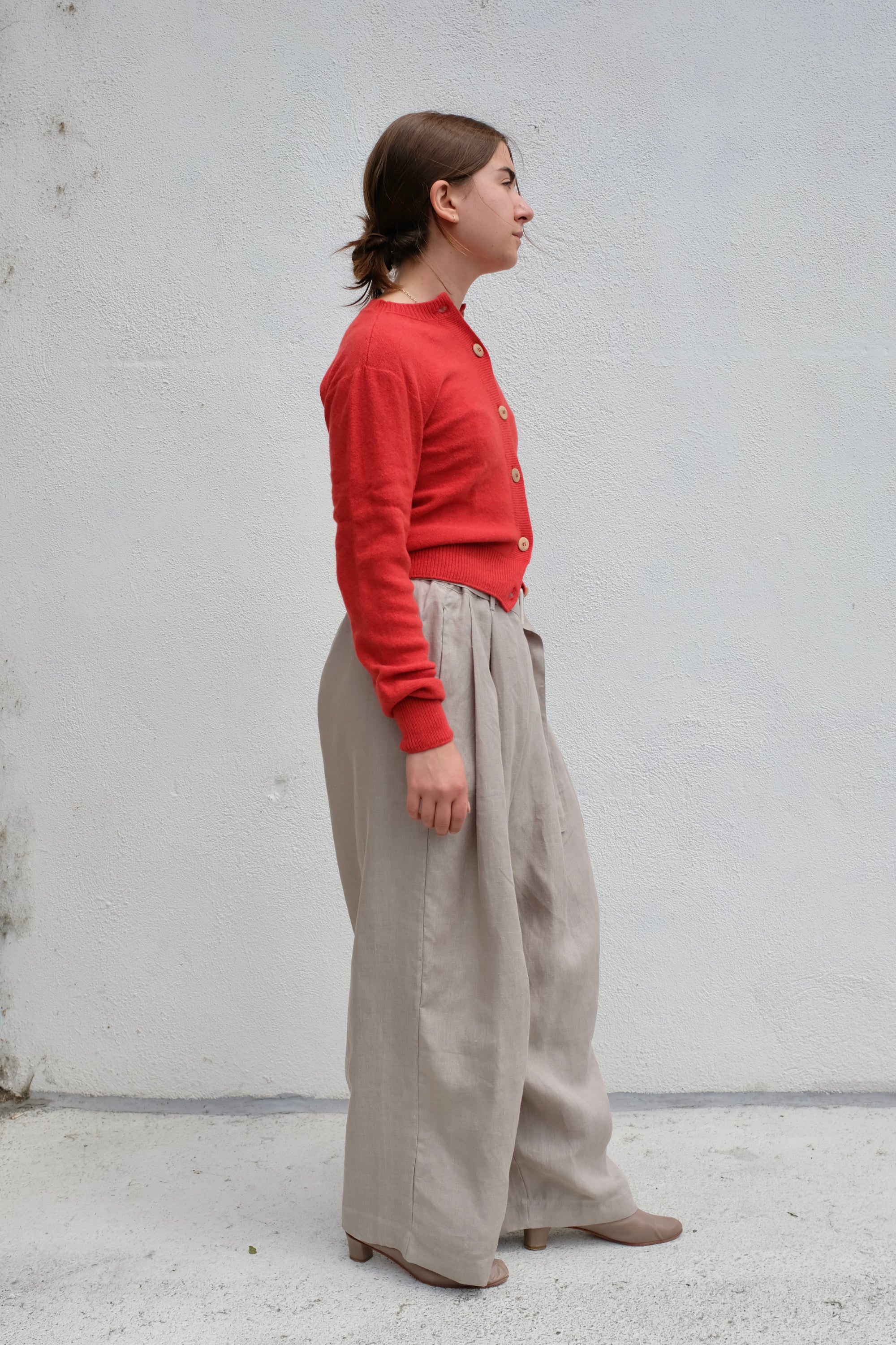 Baserange Tier Cardigan / Melograno Red