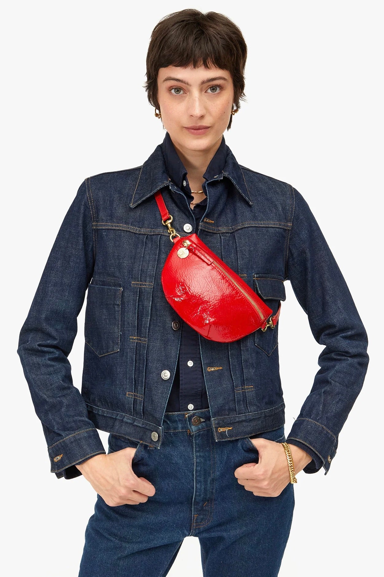 Clare V Petit Fanny - Super Red Patent Pucker