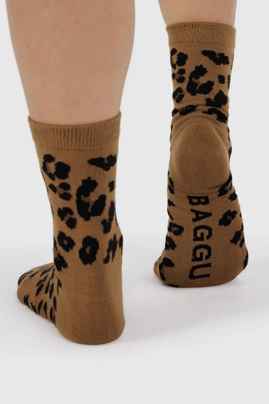 Baggu Crew Sock / Dark Leopard