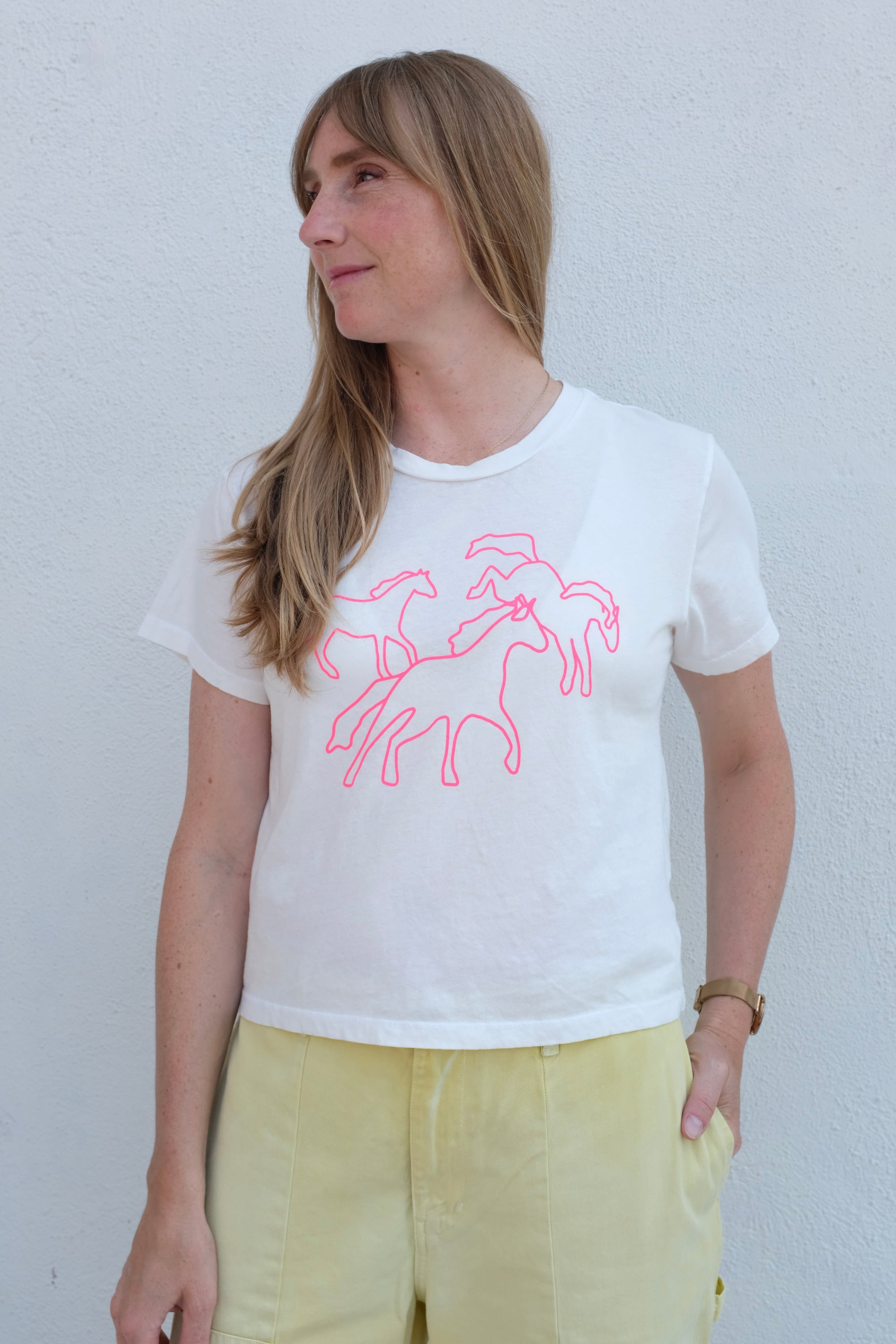Jungmaven Horse Tee /  Washed White