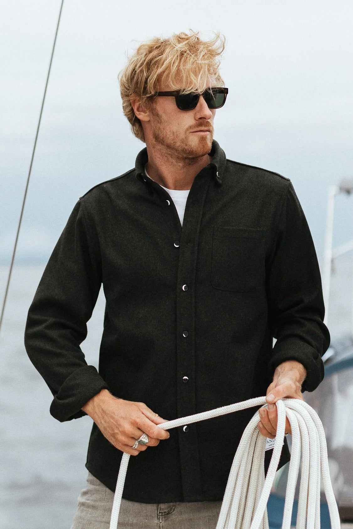 Anian The Relaxed Modern Melton Wool / Olive