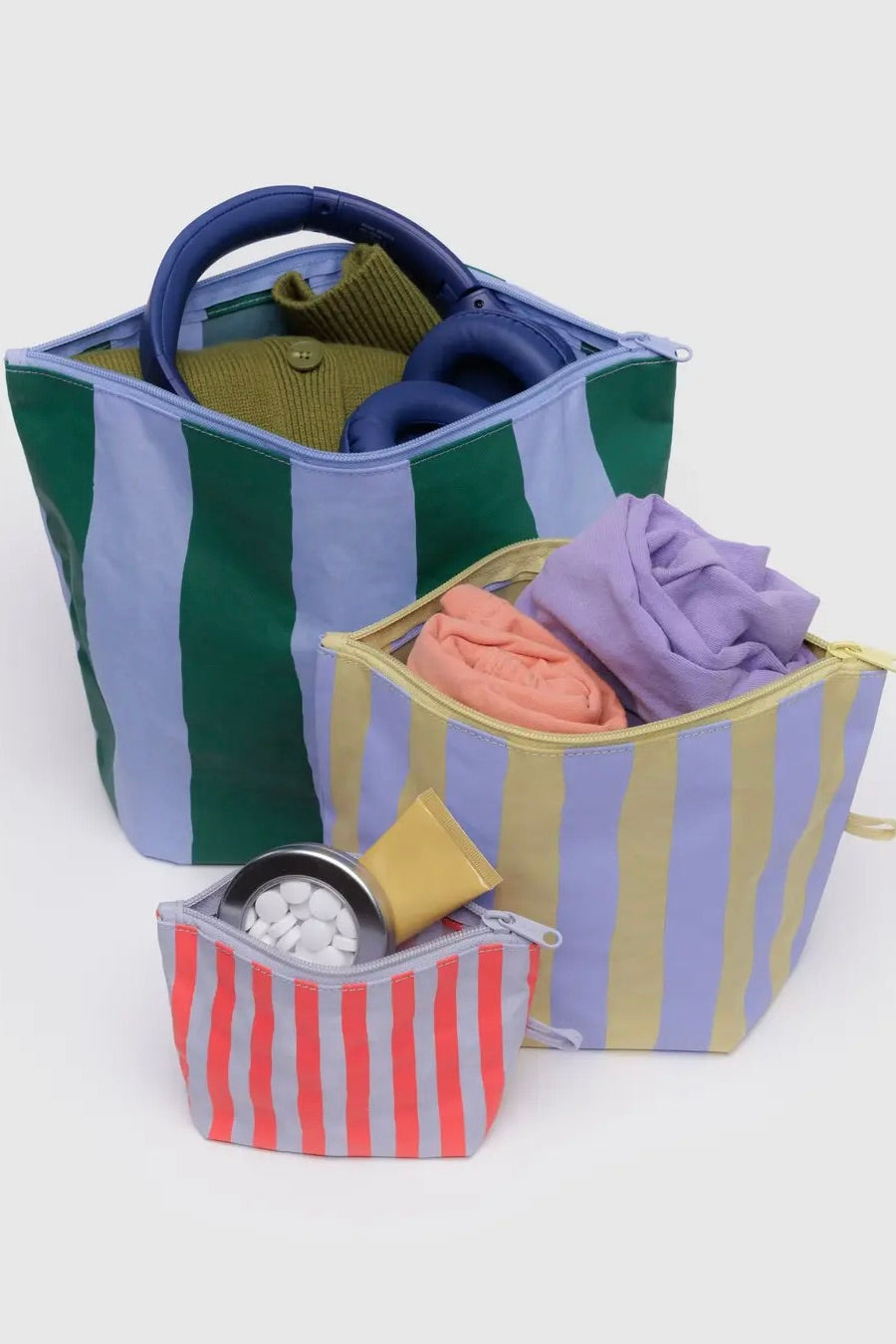 Baggu Go Pouch Set / Painted Stripe