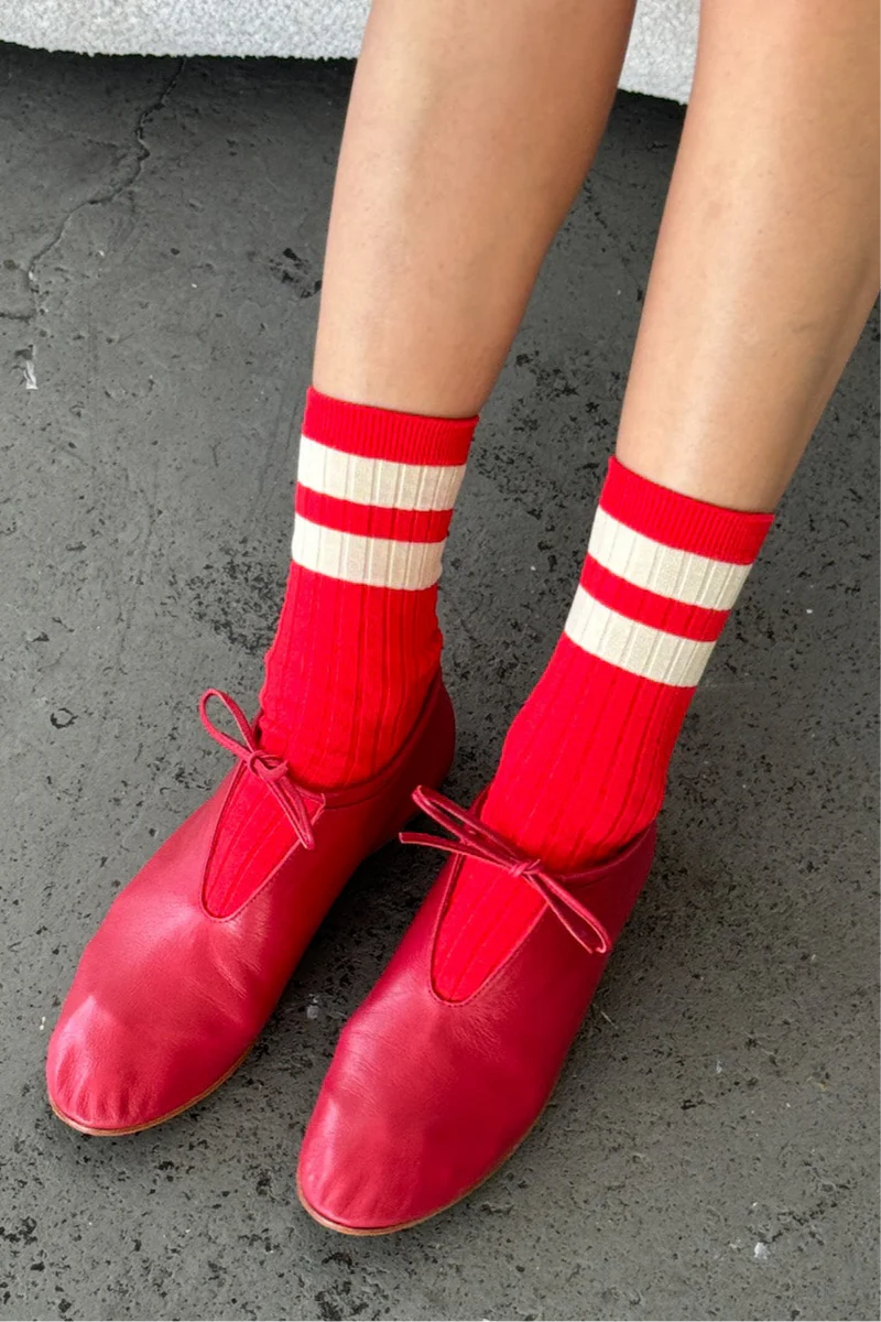 Le Bon Shoppe Her Varsity Socks / Desire