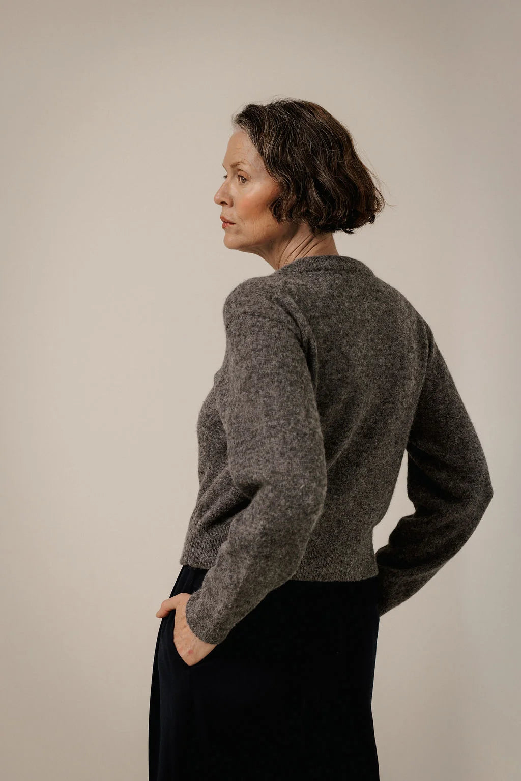Baby Alpaca Crewneck / Charcoal