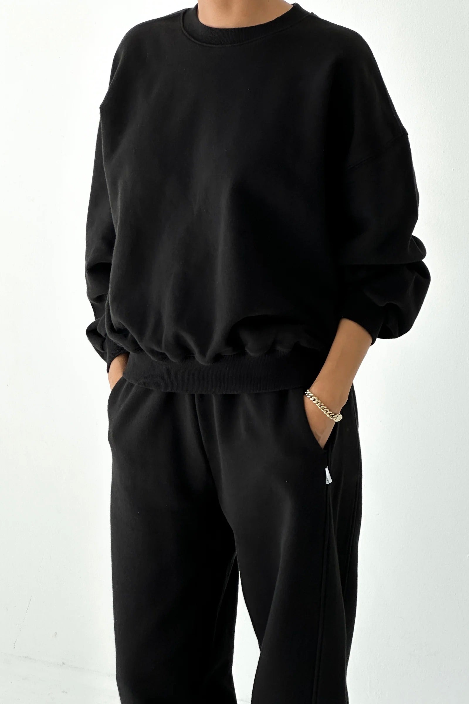 Le Bon Shoppe French Terry Core Sweatshirt / Black