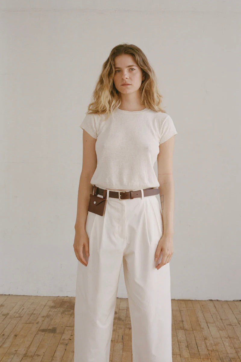 Shaina Mote Baby Tee / Chalk