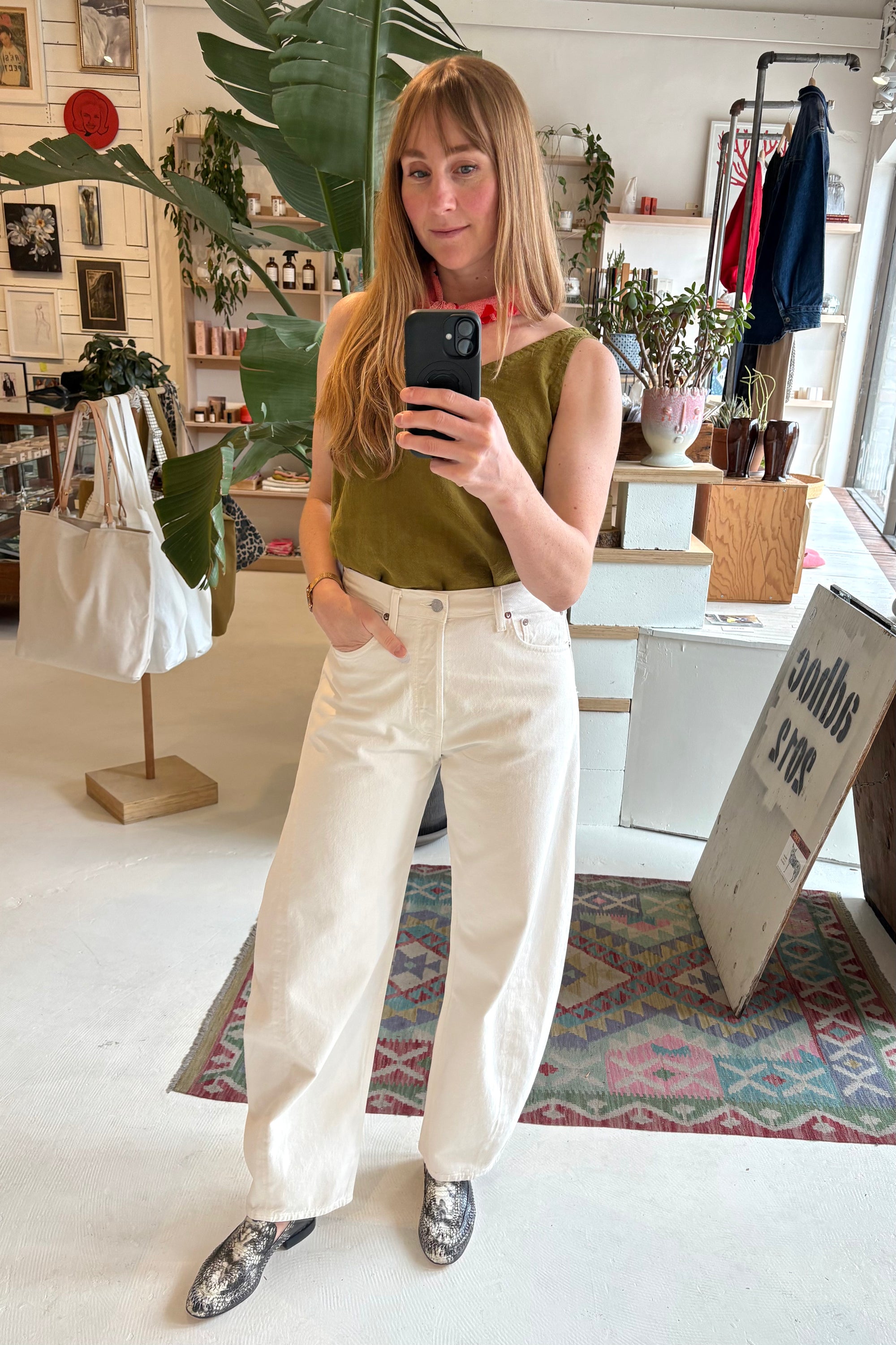 Agolde Luna Pieced Jean / Chalk