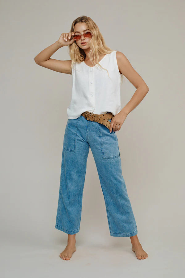 Jungmaven Skyline Vest / Washed White